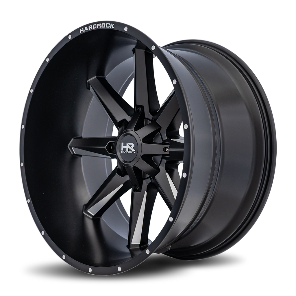 Aluminum Wheels Hardcore 26x14 8x170 -76 125.2 Satin Black Milled Hardrock Offroad