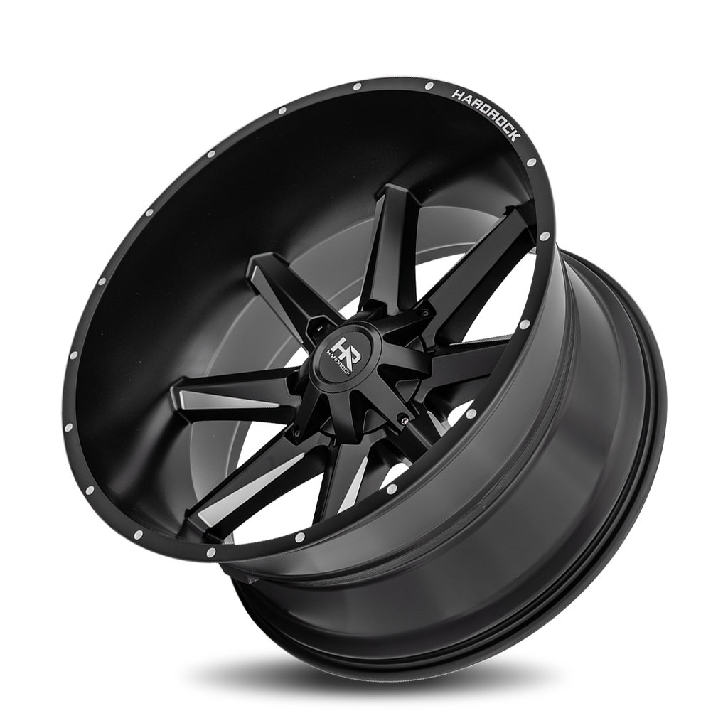 Aluminum Wheels Hardcore 26x14 8x170 -76 125.2 Satin Black Milled Hardrock Offroad