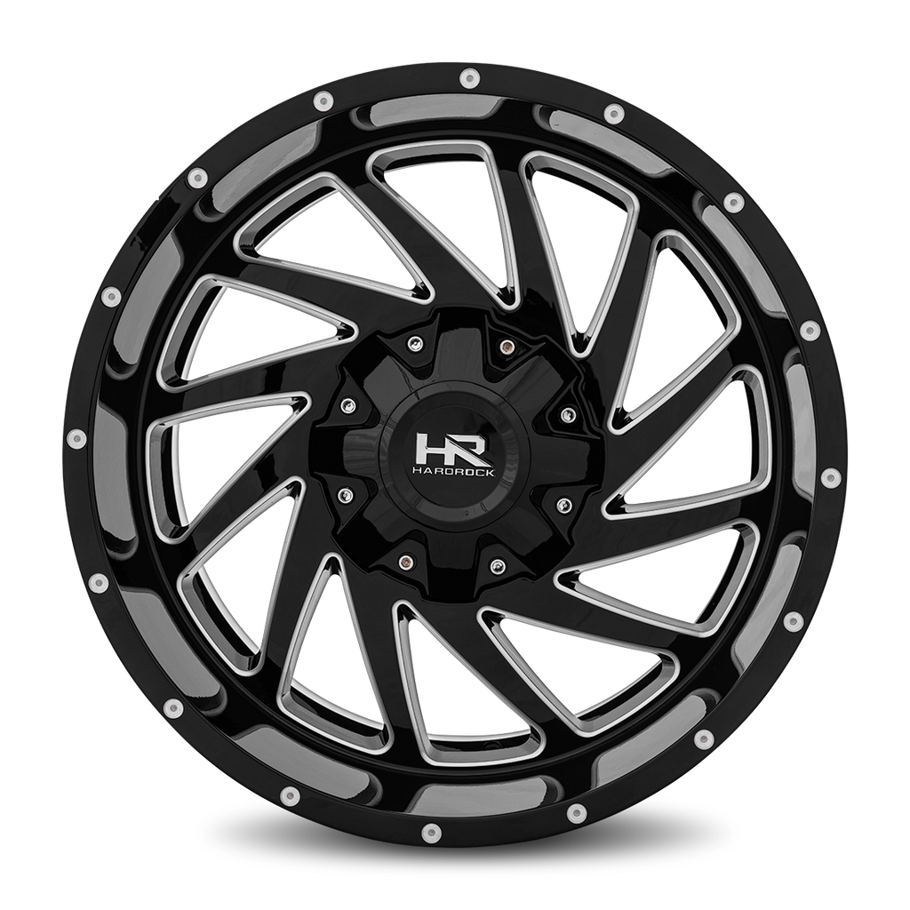 Aluminum Wheels Crusher 20x10 6x135/139.7 -19 108 Gloss Black Milled Hardrock Offroad