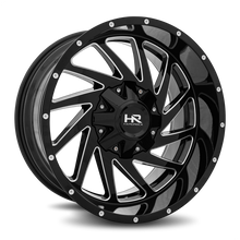 Load image into Gallery viewer, Aluminum Wheels Crusher 20x10 5x127/139.7 -19 87 Gloss Black Milled Hardrock Offroad