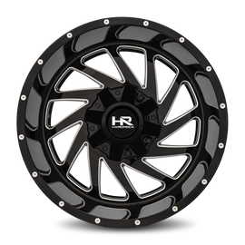 Aluminum Wheels Crusher 20x12 6x135/139.7 -44 108 Gloss Black Milled Hardrock Offroad