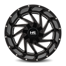 Load image into Gallery viewer, Aluminum Wheels Crusher 20x12 5x127/139.7 -44 87 Gloss Black Milled Hardrock Offroad