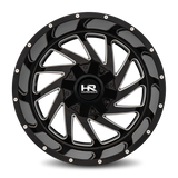 Aluminum Wheels Crusher 20x12 5x127/139.7 -44 87 Gloss Black Milled Hardrock Offroad