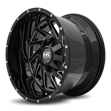 Load image into Gallery viewer, Aluminum Wheels Crusher 20x12 5x150/139.7 -44 110.3 Gloss Black Milled Hardrock Offroad