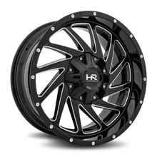 Load image into Gallery viewer, Aluminum Wheels Crusher 20x9 5x127/139.7 0 87 Gloss Black Milled Hardrock Offroad