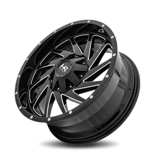 Load image into Gallery viewer, Aluminum Wheels Crusher 20x9 5x127/139.7 0 87 Gloss Black Milled Hardrock Offroad