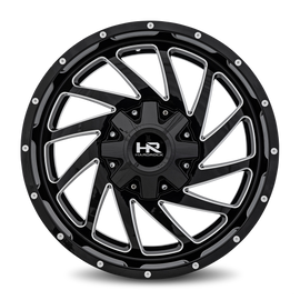 Aluminum Wheels Crusher 20x9 5x150/139.7 0 110.3 Gloss Black Milled Hardrock Offroad