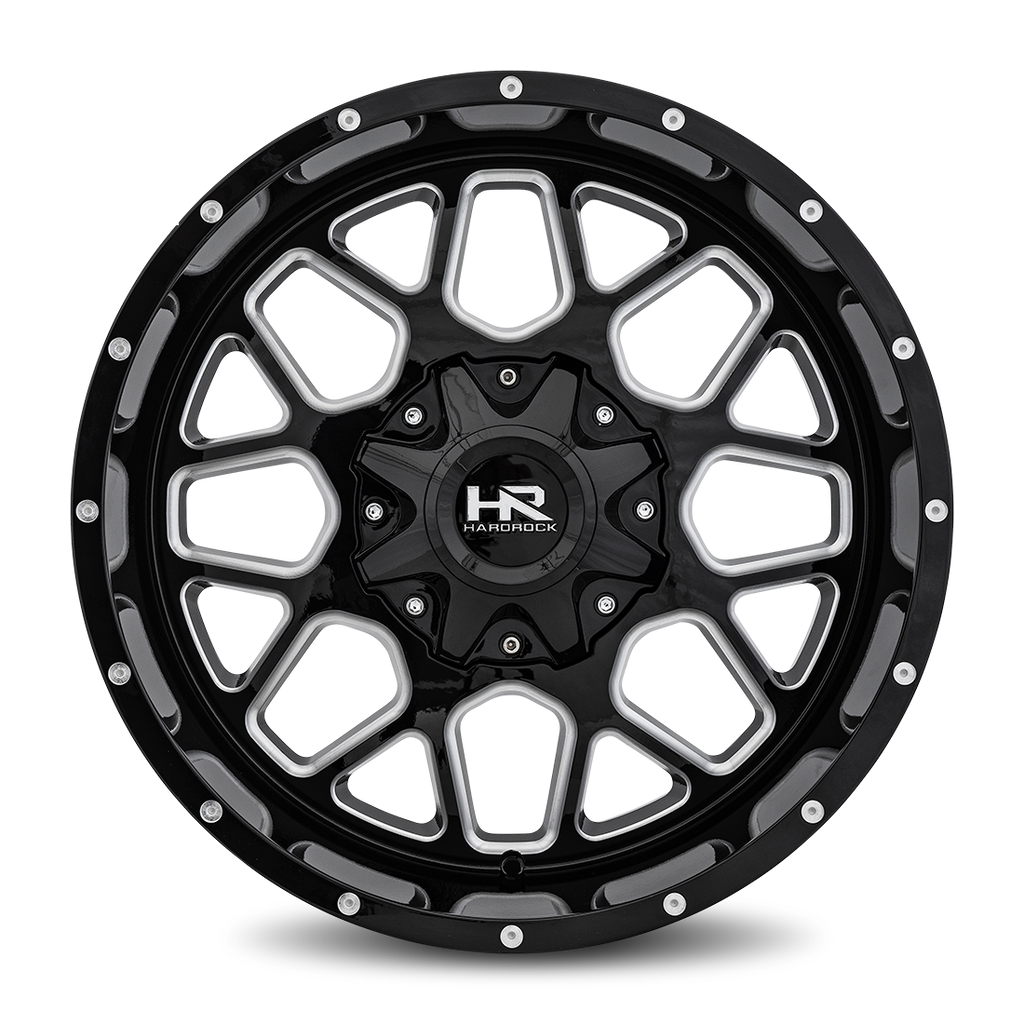 Aluminum Wheels Gunner 20x10 6x135/139.7 -19 108 Gloss Black Milled Hardrock Offroad