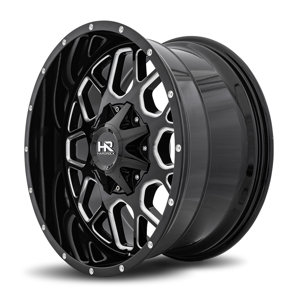 Aluminum Wheels Gunner 20x10 6x135/139.7 -19 108 Gloss Black Milled Hardrock Offroad