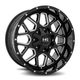 Aluminum Wheels Gunner 20x9 6x135/139.7 0 108 Gloss Black Milled Hardrock Offroad