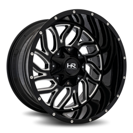 Aluminum Wheels Destroyer 20x12 8x170 -51 125.2 Gloss Black Milled Hardrock Offroad