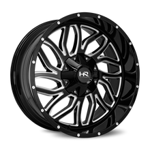 Load image into Gallery viewer, Aluminum Wheels Destroyer 22x10 8x165.1 -25 125.2 Gloss Black Milled Hardrock Offroad