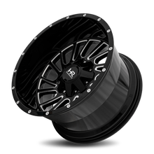 Load image into Gallery viewer, Aluminum Wheels Overdrive 20x12 6x135/139.7 -51 108 Gloss Black Milled Hardrock Offroad