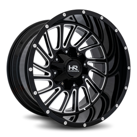 Aluminum Wheels Overdrive 20x12 5x127/139.7 -51 87 Gloss Black Milled Hardrock Offroad