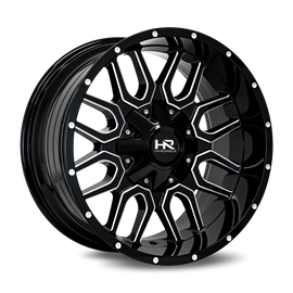 Aluminum Wheels Commander 20x10 8x170 -19 125.2 Gloss Black Milled Hardrock Offroad