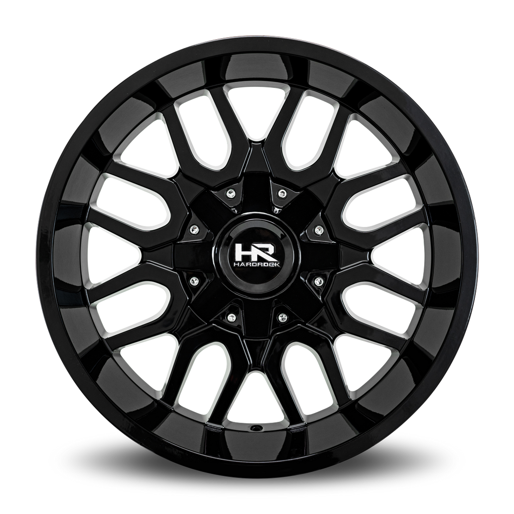 Aluminum Wheels Commander 20x12 8x165.1 -51 125.2 Gloss Black Hardrock Offroad