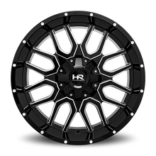 Load image into Gallery viewer, Aluminum Wheels Commander 22x10 6x135/139.7 -19 108 Gloss Black Milled Hardrock Offroad