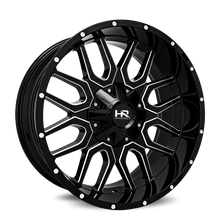 Load image into Gallery viewer, Aluminum Wheels Commander 22x10 6x135/139.7 -19 108 Gloss Black Milled Hardrock Offroad