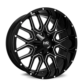 Aluminum Wheels Commander 22x10 6x135/139.7 -19 108 Gloss Black Milled Hardrock Offroad