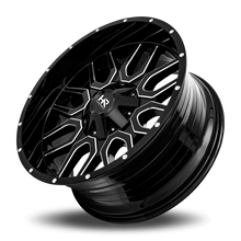 Load image into Gallery viewer, Aluminum Wheels Commander 22x10 6x135/139.7 -19 108 Gloss Black Milled Hardrock Offroad