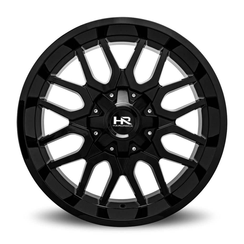 Aluminum Wheels Commander 22x10 5x127/139.7 -25 87 Gloss Black Hardrock Offroad