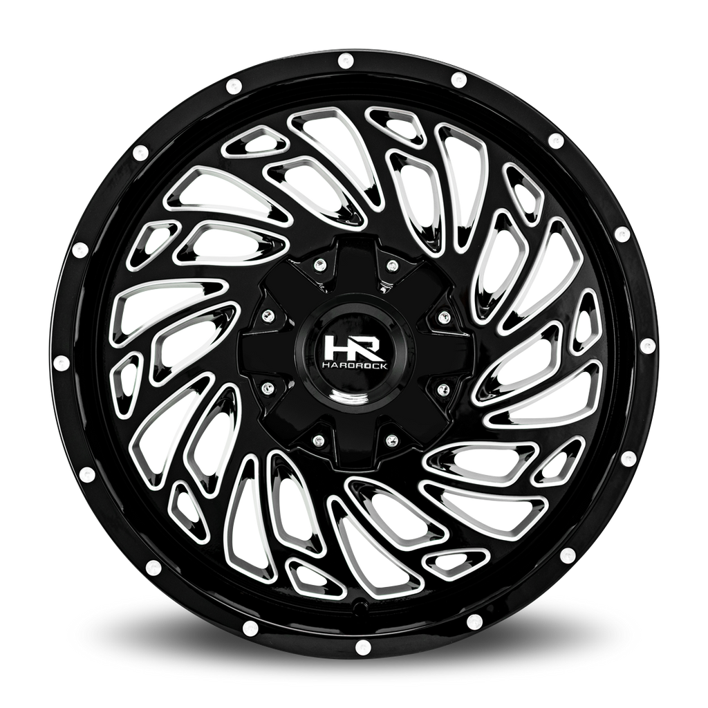 Aluminum Wheels Attack 20x10 6x135/139.7 -19 108 Gloss Black Milled Hardrock Offroad