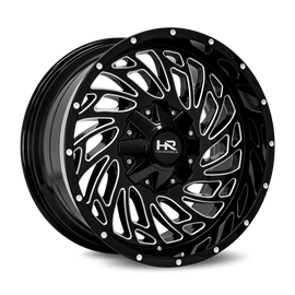 Aluminum Wheels Attack 20x10 8x165.1 -19 125.2 Gloss Black Milled Hardrock Offroad