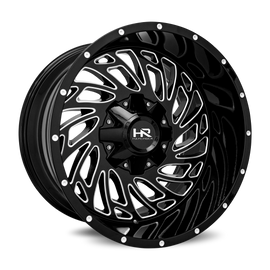 Aluminum Wheels Attack 20x12 5x127/139.7 -51 87 Gloss Black Milled Hardrock Offroad