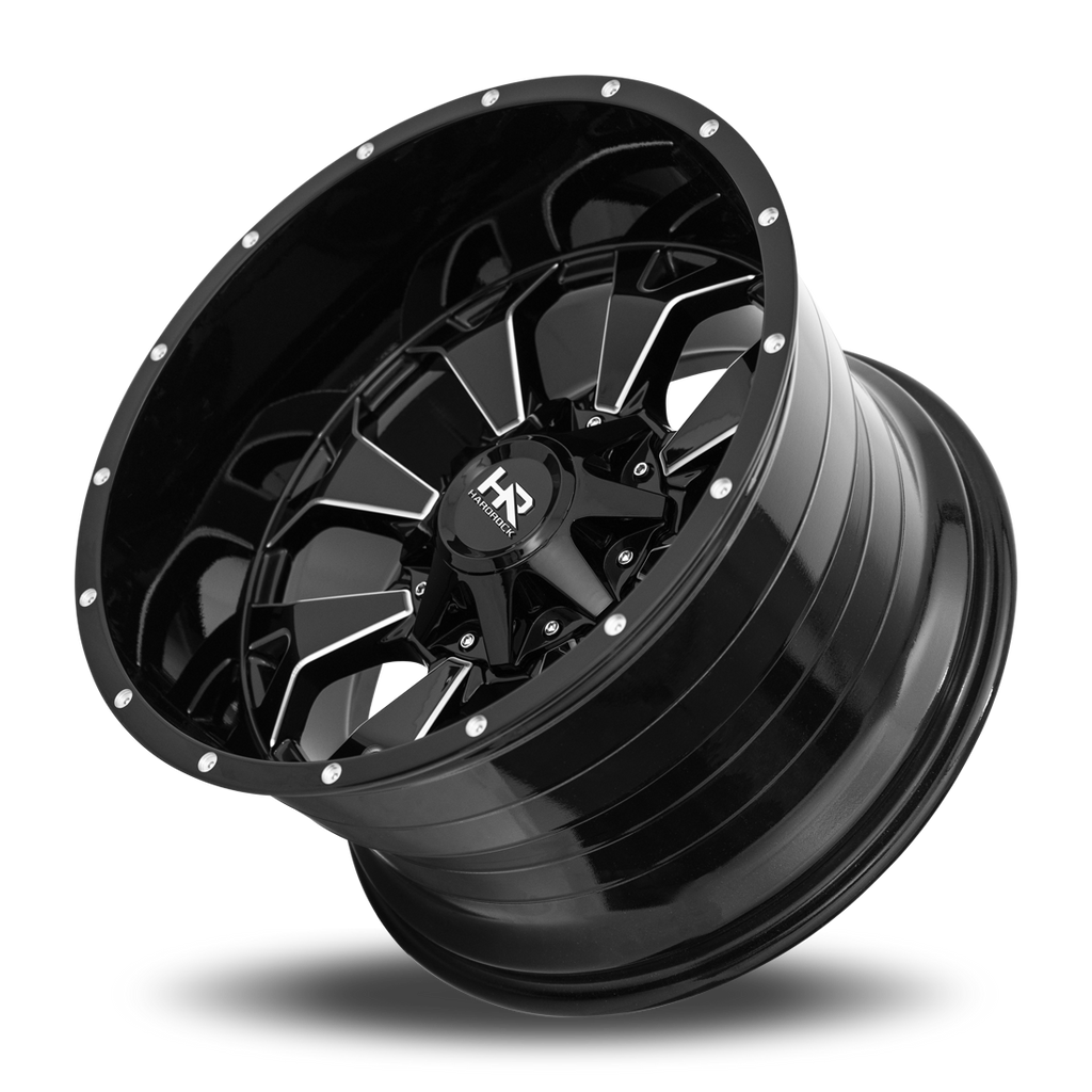 Aluminum Wheels Devastator 20x10 6x135/139.7 -19 108 Gloss Black Milled Hardrock Offroad