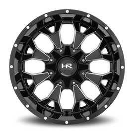 Aluminum Wheels Devastator 20x12 8x165.1 -51 125.2 Gloss Black Milled Hardrock Offroad