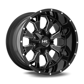 Aluminum Wheels Devastator 22x10 8x170 -25 125.2 Gloss Black Milled Hardrock Offroad
