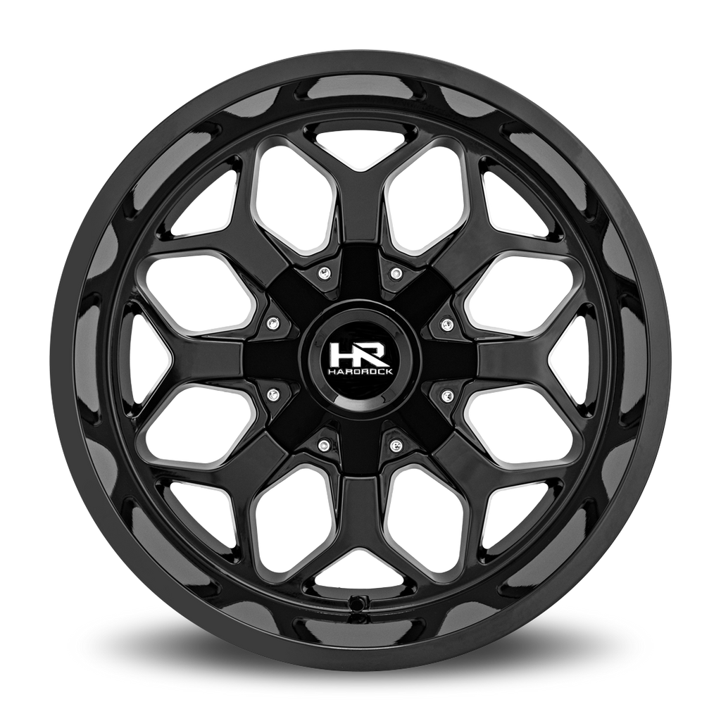 Aluminum Wheels Indestructible 20x10 6x135/139.7 -19 108 Gloss Black Hardrock Offroad