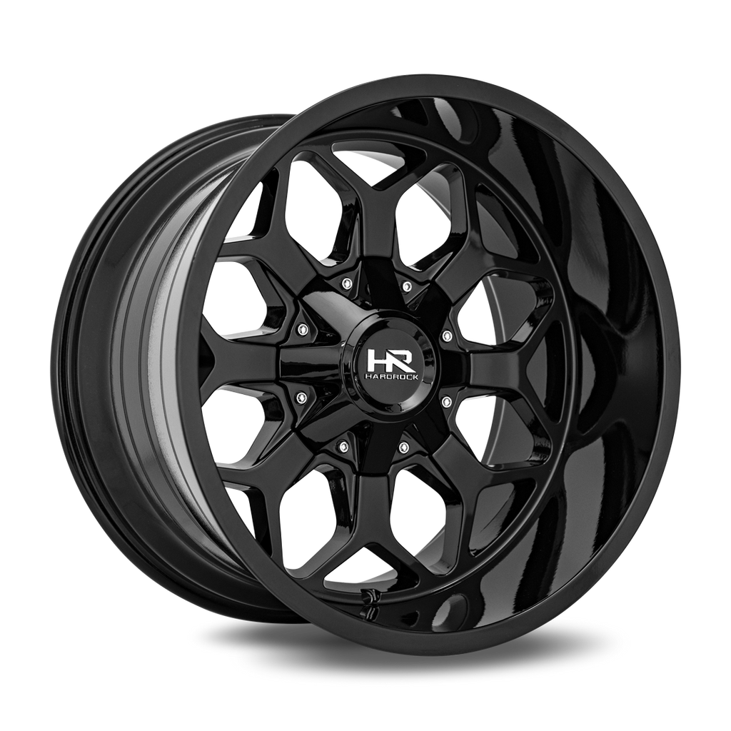 Aluminum Wheels Indestructible 20x10 6x135/139.7 -19 108 Gloss Black Hardrock Offroad