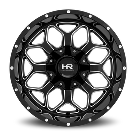 Aluminum Wheels Indestructible 20x12 5x150/139.7 -51 110.3 Gloss Black Milled Hardrock Offroad