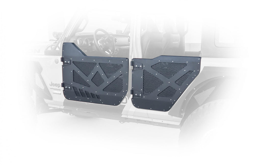 Jeep JL/JT Half Doors Aluminum W/Perforated Aluminum Screens (Front) 18-Present Wrangler JL 4 Door