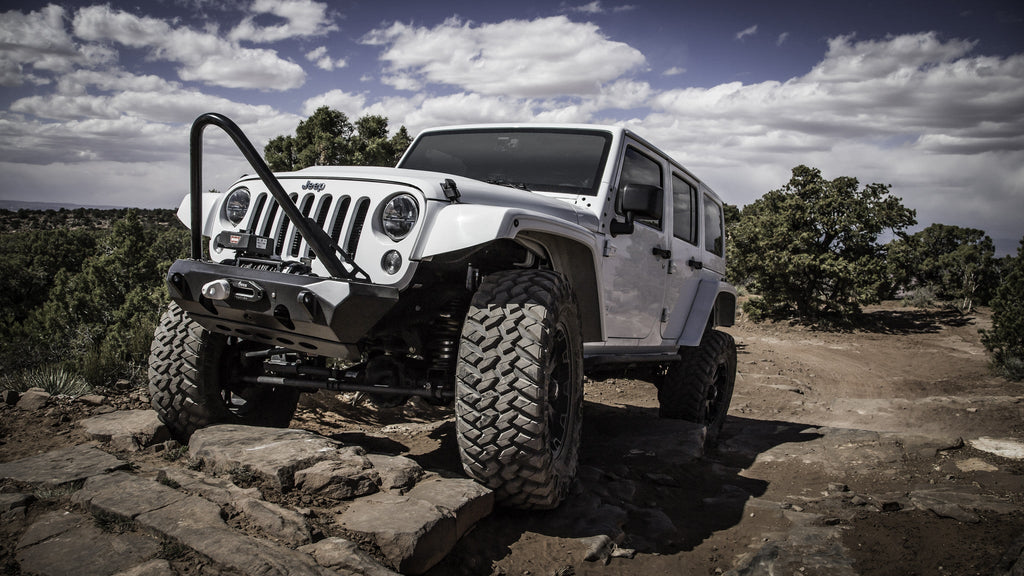 Jeep Wrangler JK Pyro Stubby Front Bumper - Steel - CrawlTek Revolution