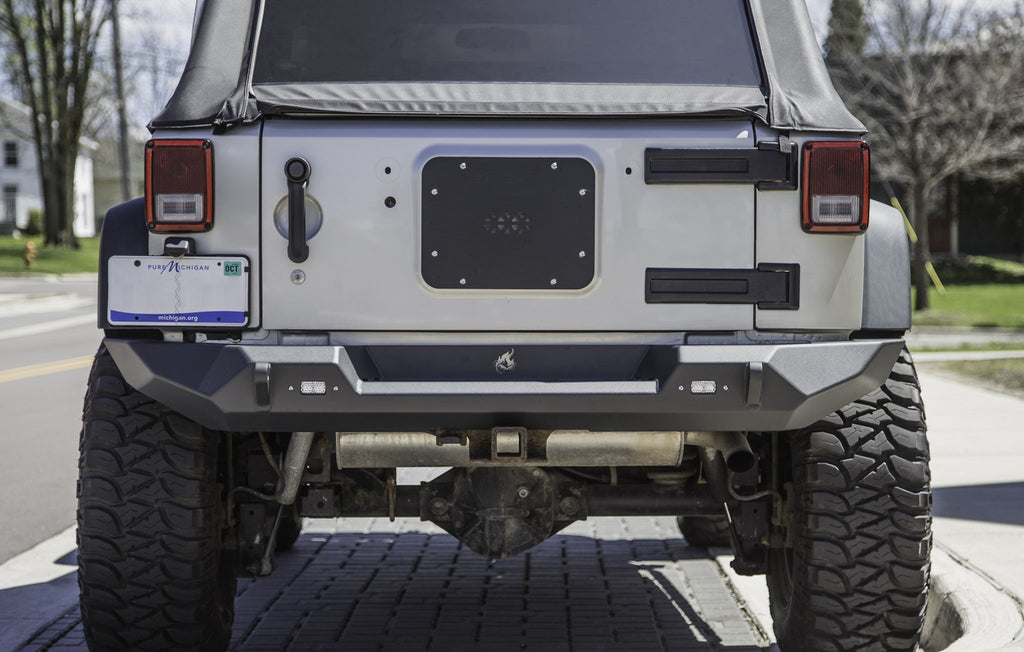 Jeep Wrangler JK Pyro Fullwidth Rear Bumper - Steel - CrawlTek Revolution