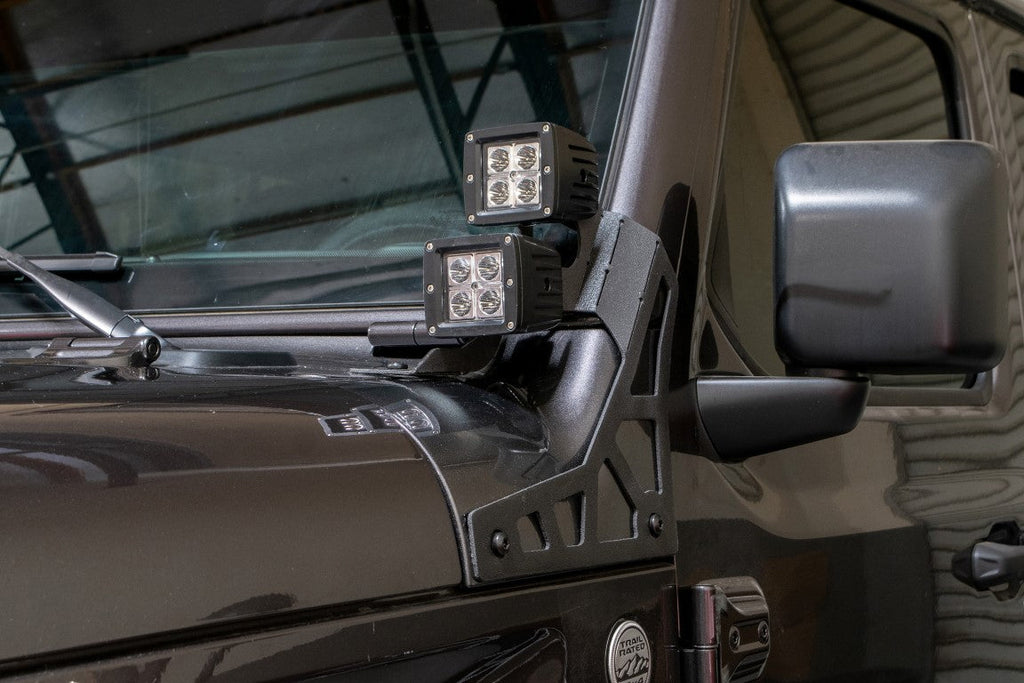 Jeep JL A Pillar Pod Led Light Mount 18-Present Wrangler JL 2/4 Door DV8 Offroaod