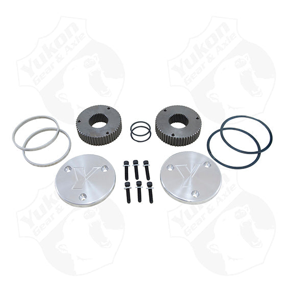 Hardcore Drive Flange Kit For Dana 60 35 Spline Outer Stubs   Engraved Caps -