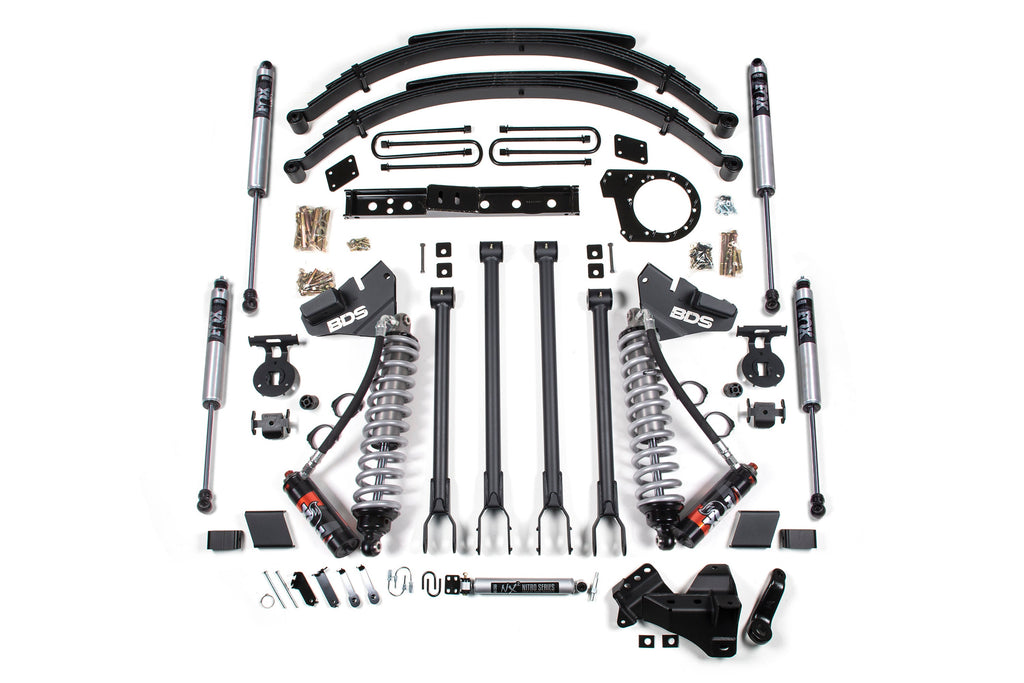 6 Inch Lift Kit w/ 4-Link |FOX 2.5 Performance Elite Coil-Over Conversion | Ford F250/F350 Super Duty (17-19) 4WD | Diesel